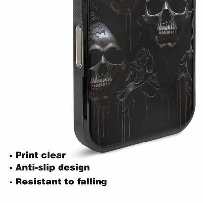 iPhone 16 Pro Max Case — Grey Dark Black And Grey Tones, Customized Protective Case