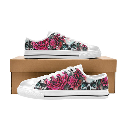 MEN'S Skulls Roses Deluxe 2 Canvas Dark Academia Custom Sneakers
