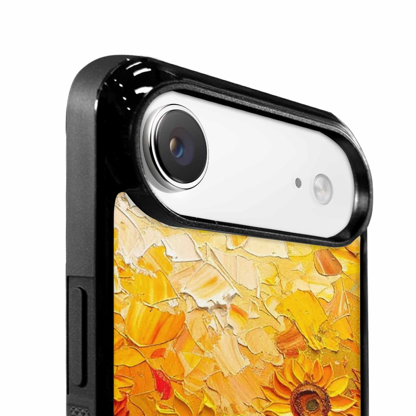 iPhone 17 Air Case — Impressionist Sunflower Brushstroke Pattern Hundreds Floral, Personalized Phone Case