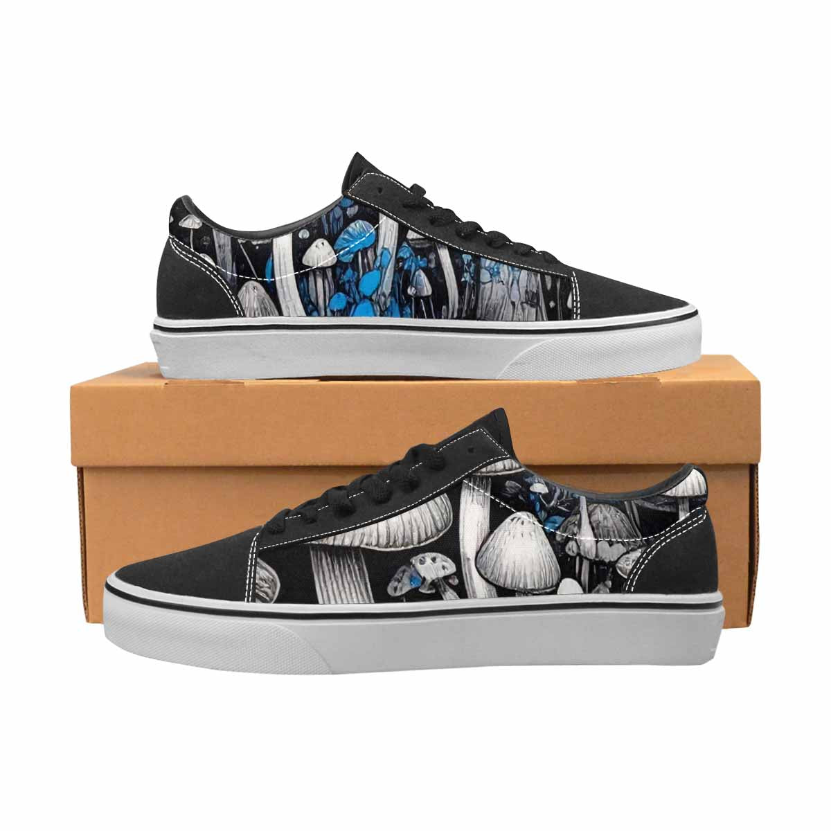 WOMEN'S Mushrooms (general) Lace-Up Canvas Aesthetic Custom Shoes