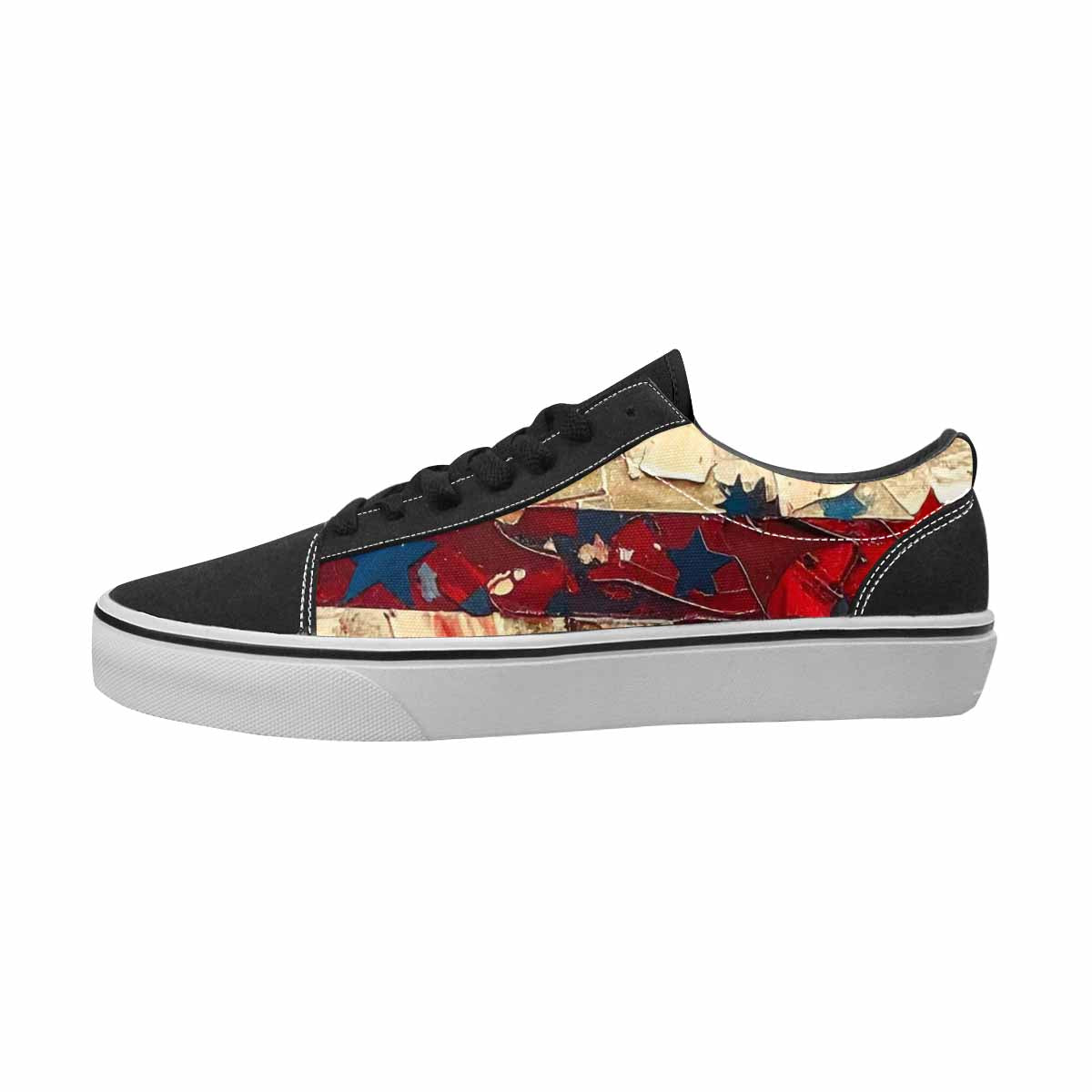 MEN'S Patriotic Canvas Unique Print Kaleidoscope All Over Print Shoes
