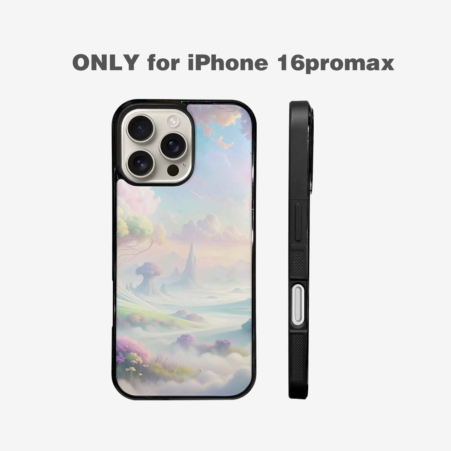iPhone 16 Pro Max Case — Surrealist Dreamscape Illustration Pattern, Unique Phone Case Design