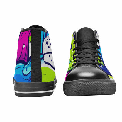 MEN'S Acid Wash Cartoon High Top Canvas Surreal Sneakers