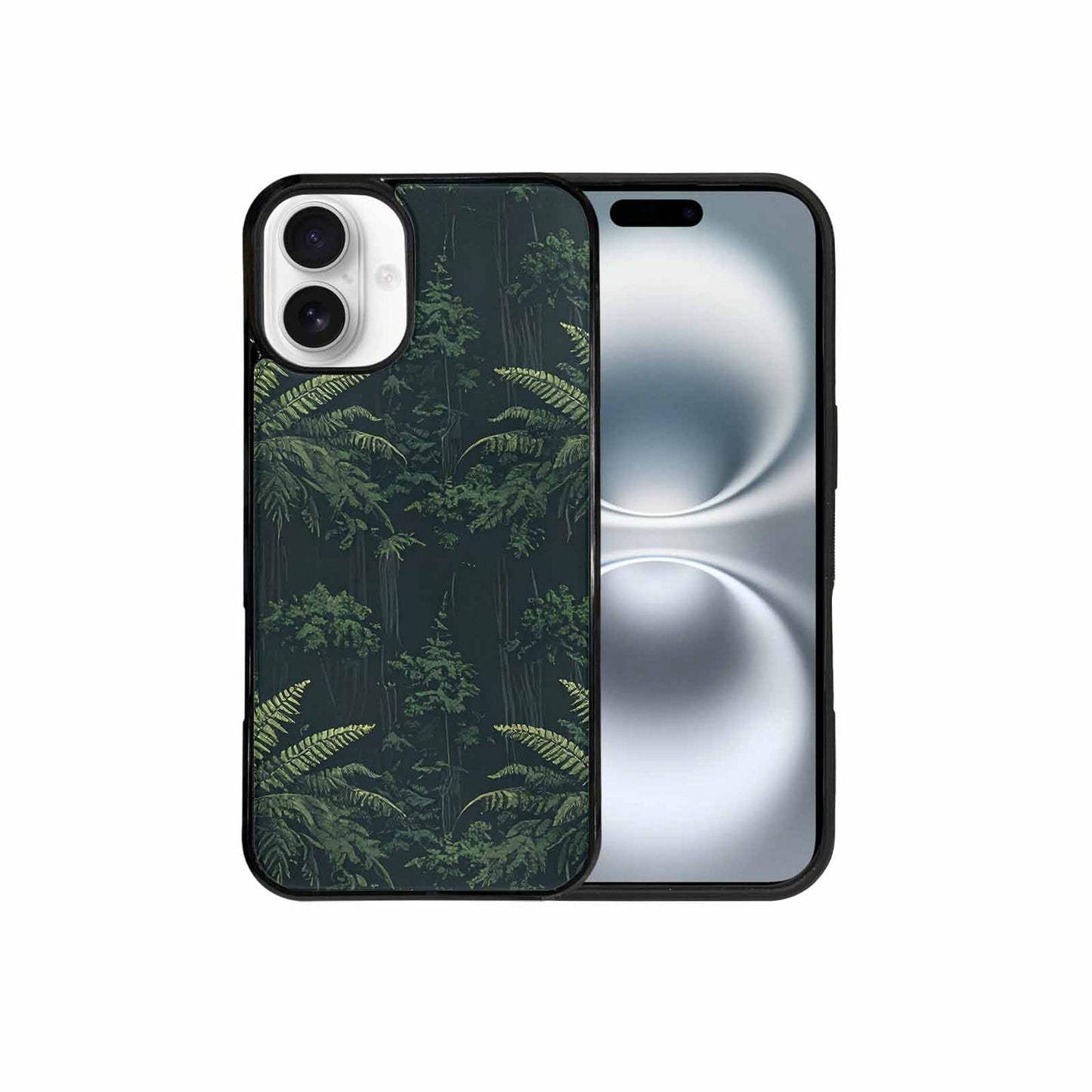 iPhone 16 Plus Case — Seamless Pattern Ancient Redwood Forest Giant, Unique Phone Case Design