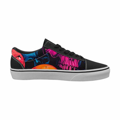 WOMEN'S 1000s Skulls Digital Camo Lace-Up Canvas Neon Fantasy Custom Shoes