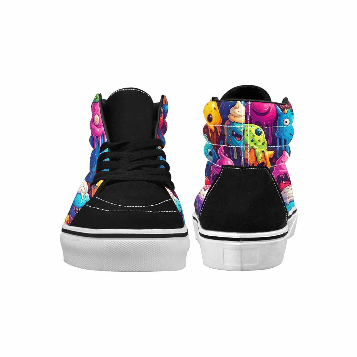 MEN'S Melting Ice Cream Monster High Top Canvas Y2K Shoes