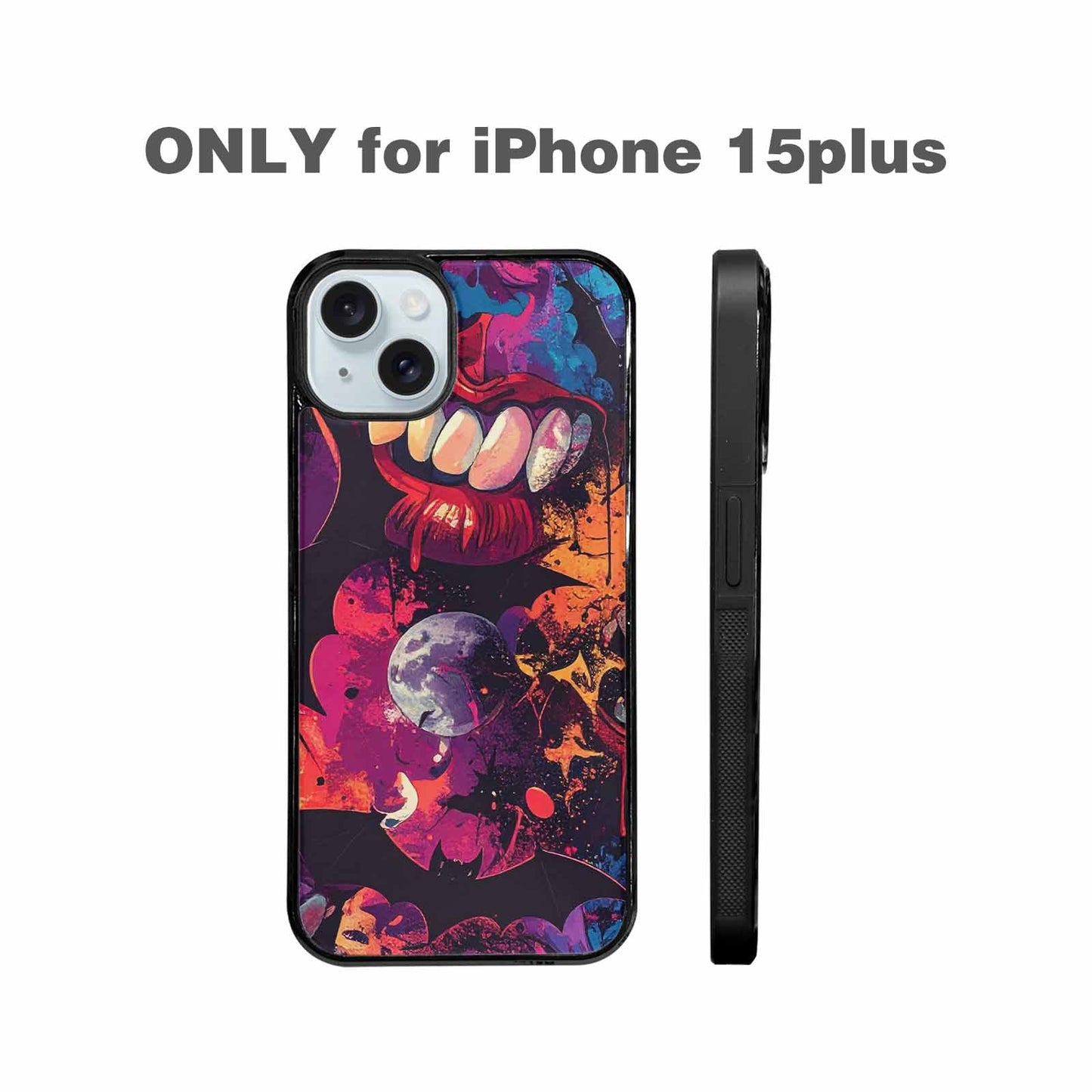 iPhone 15 Plus Case — Vampire Fangs Bats Vampire Fangs And, Custom Printed Phone Case
