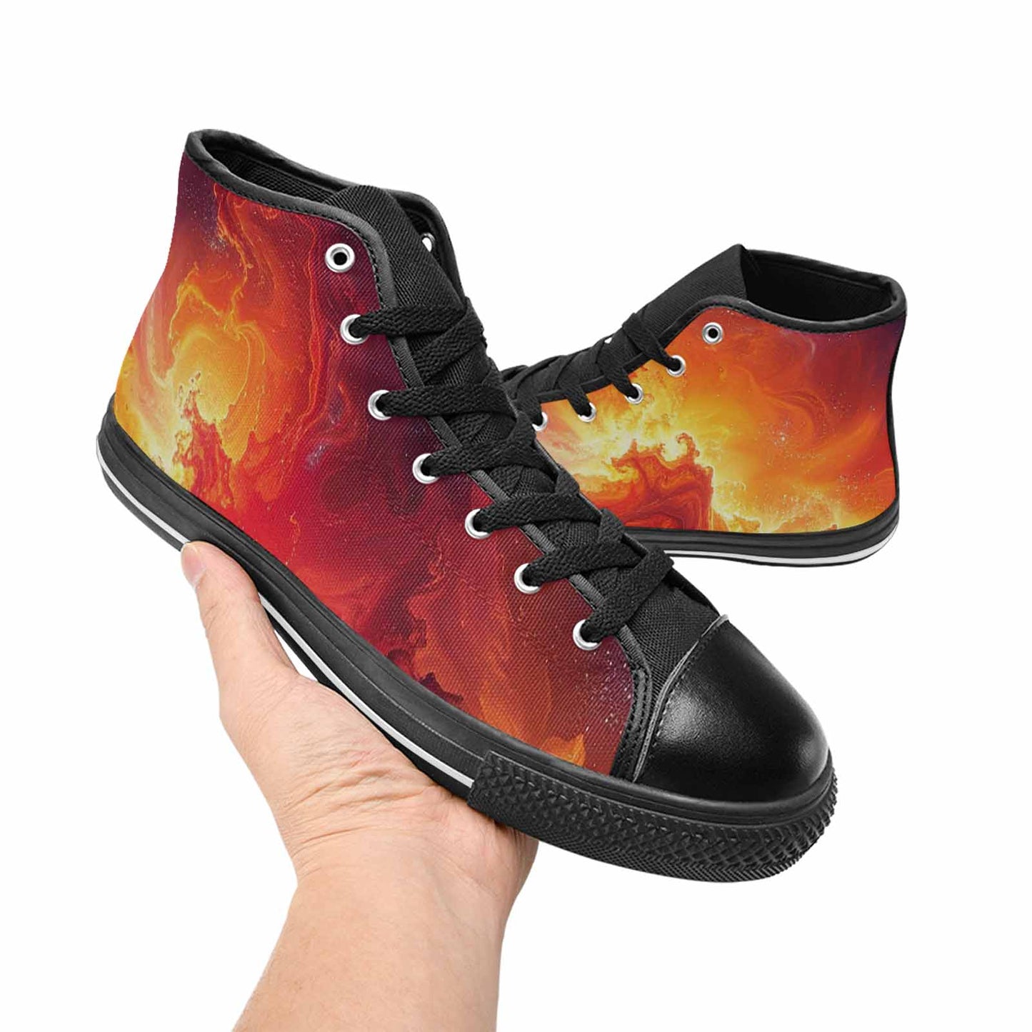 MEN'S Galaxy Art - High Top Canvas Wallpaper Art Shoes