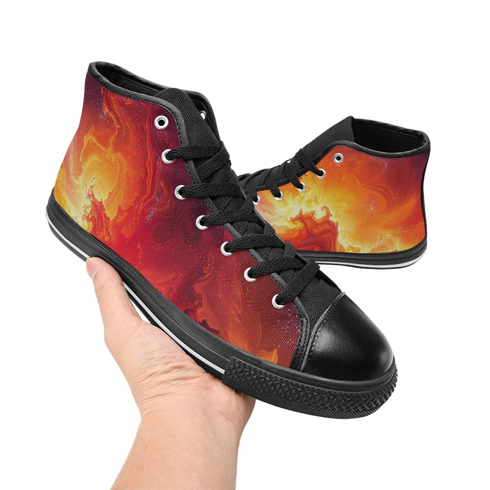 MEN'S Galaxy Art - High Top Canvas Wallpaper Art Shoes