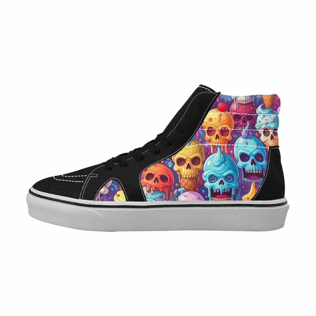 MEN'S Ice Cream Monsters  High Top Canvas Cottagecore Sneakers