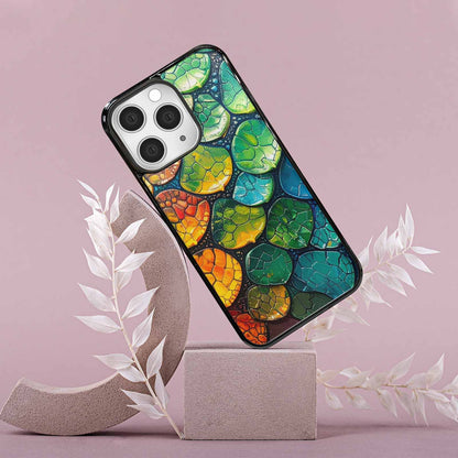 iPhone 15 Pro Max Case — Reptile Scale Full Color Vibrant Reptile, Custom Phone Case