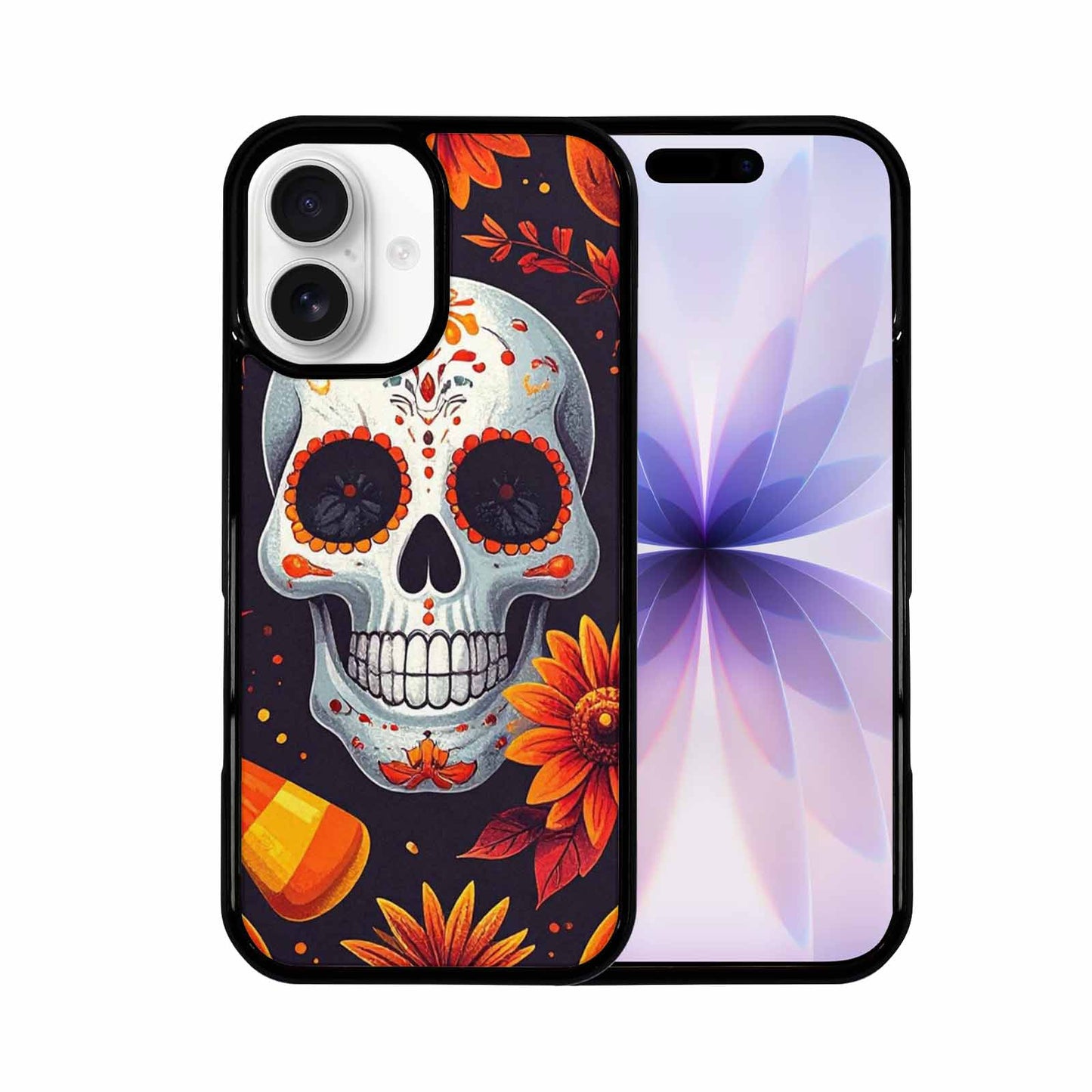 iPhone 17 Case — Halloween Art Print Edge Gothic Skulls, Custom Phone Case
