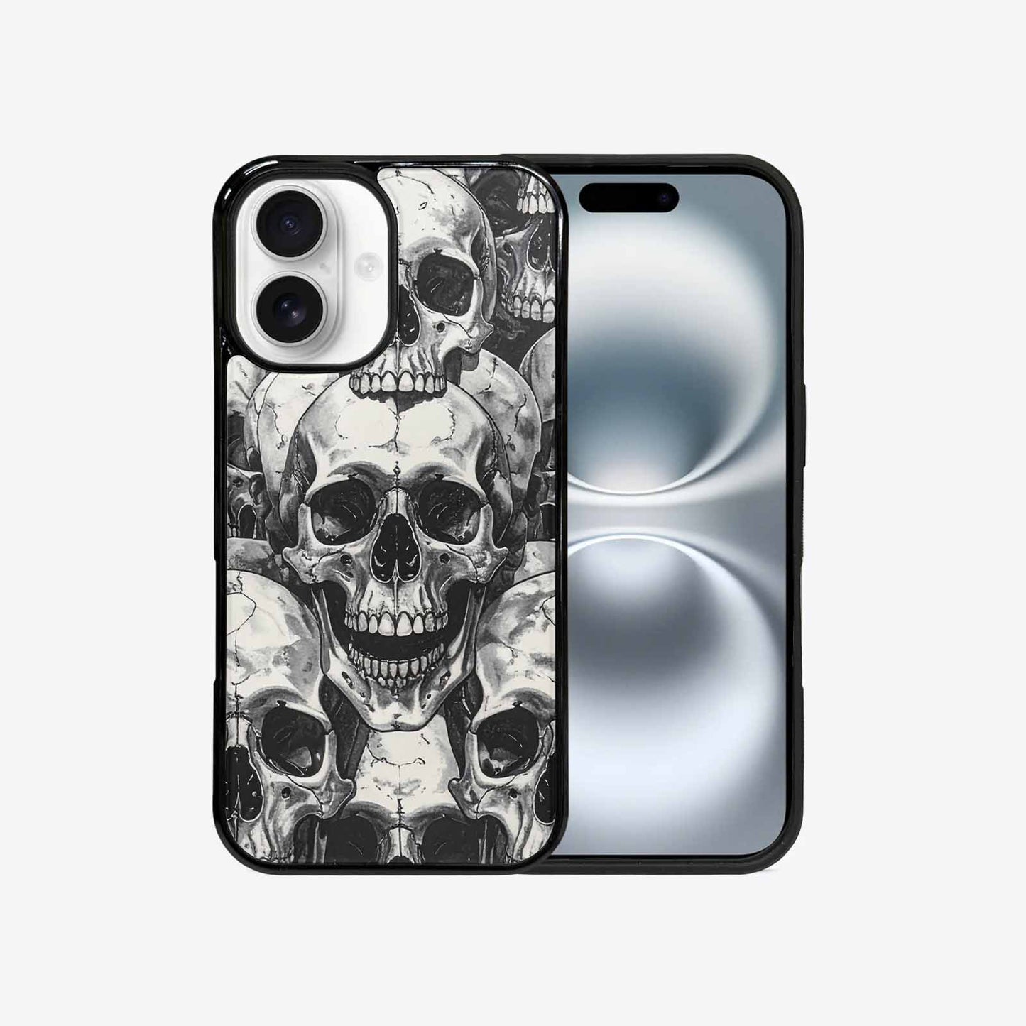 iPhone 16 Case — Tessellated Human Skulls Custom, Unique Phone Case Design