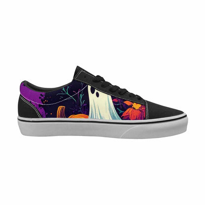 WOMEN'S Halloween Print Canvas Lace-Up Grunge Custom Sneakers