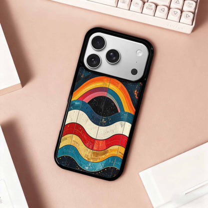 iPhone 17 Pro Case — Retro Wave Scallop Stripe Small Retro, Custom Print Case Cover