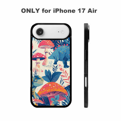 iPhone 17 Air Case — Vintage Dinosaurs Mushroom Retro Vintage, Custom Printed Phone Case