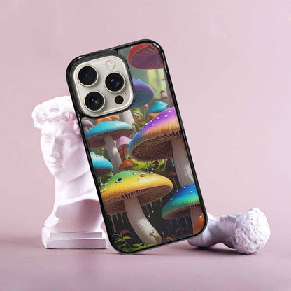 iPhone 16 Pro Case — Overlapping Endlessly No Empty Space Mushrooms, Unique Phone Case Design