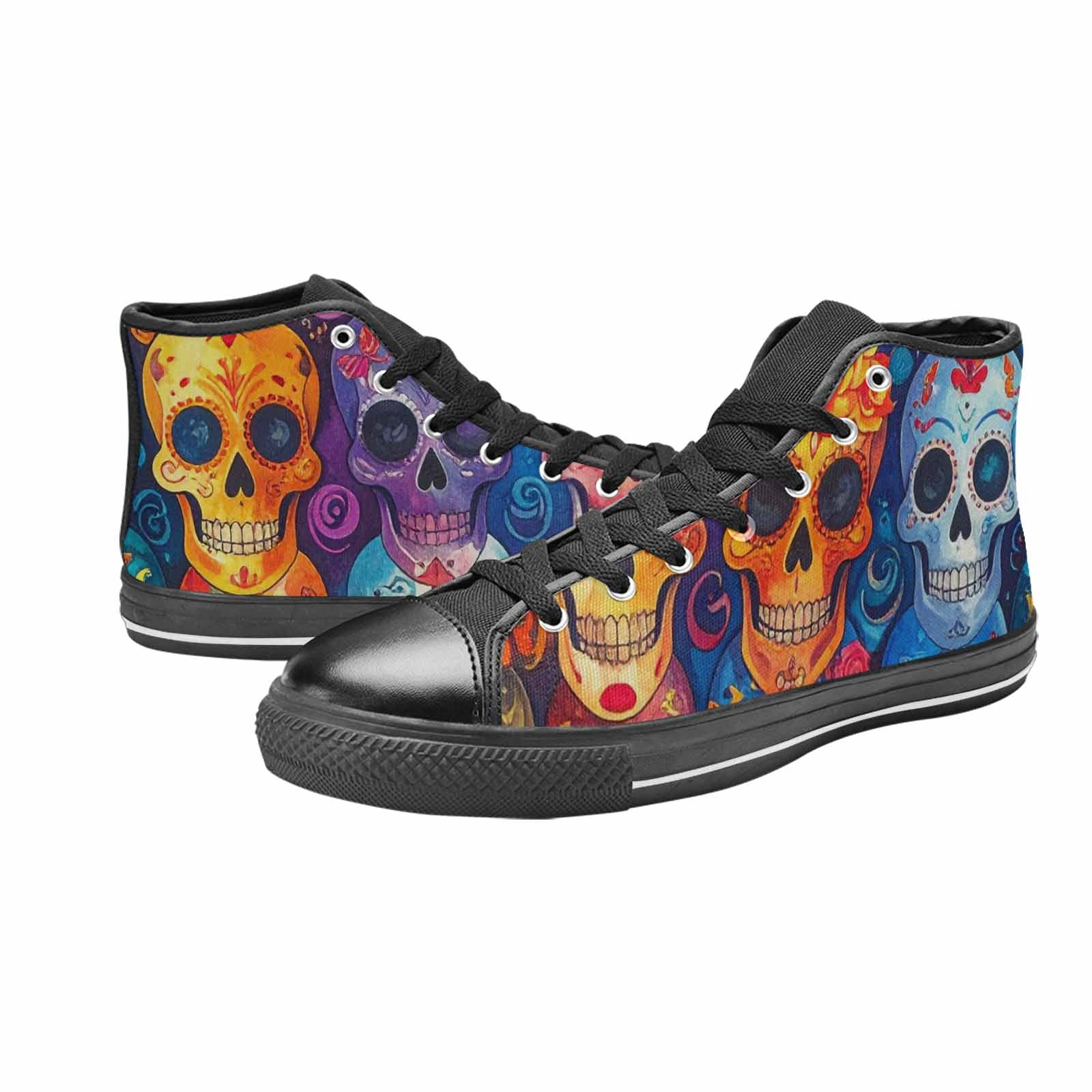 WOMEN'S Skull High Top Canvas Dark Academia Shoes