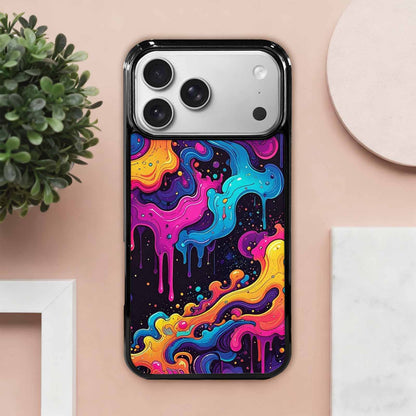 iPhone 17 Pro Max Case — Neon Drip Galaxy Space, Original Design Phone Case