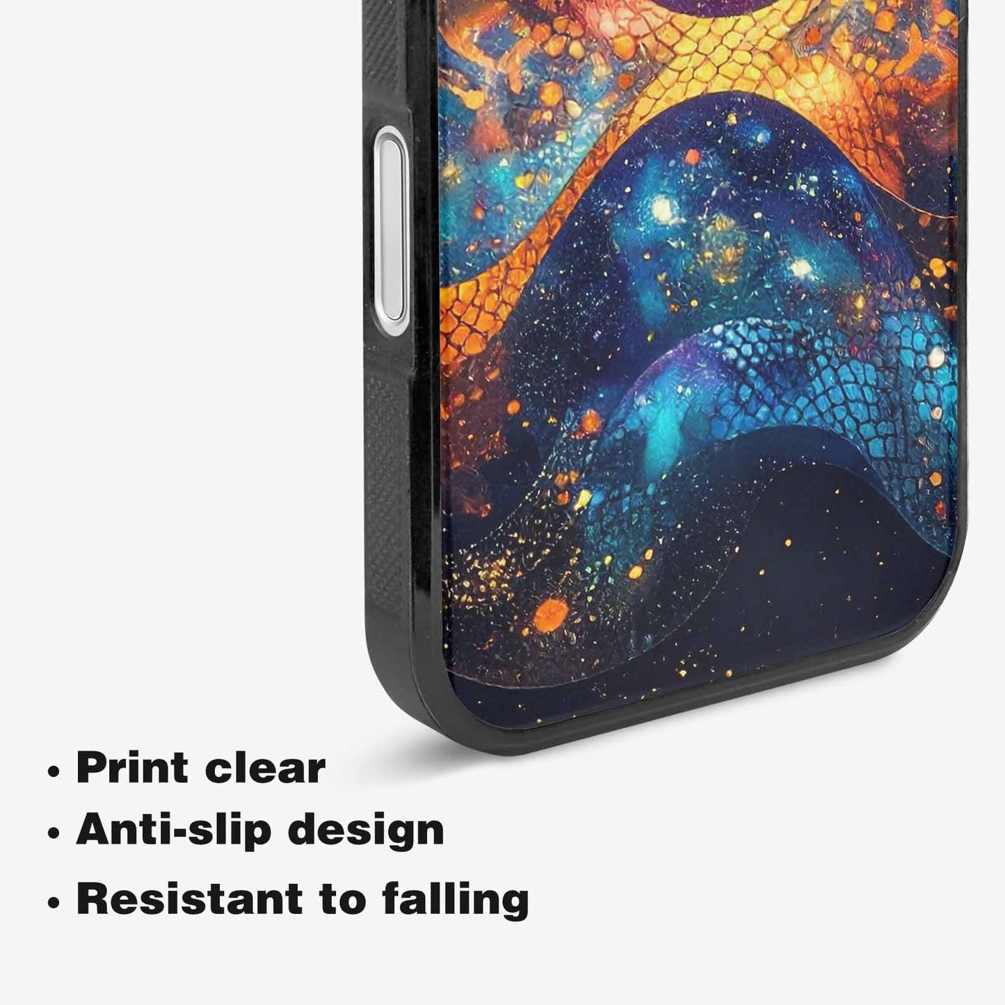 iPhone 16 Plus Case — Galaxy Snake Print Custom, Custom Printed Phone Case