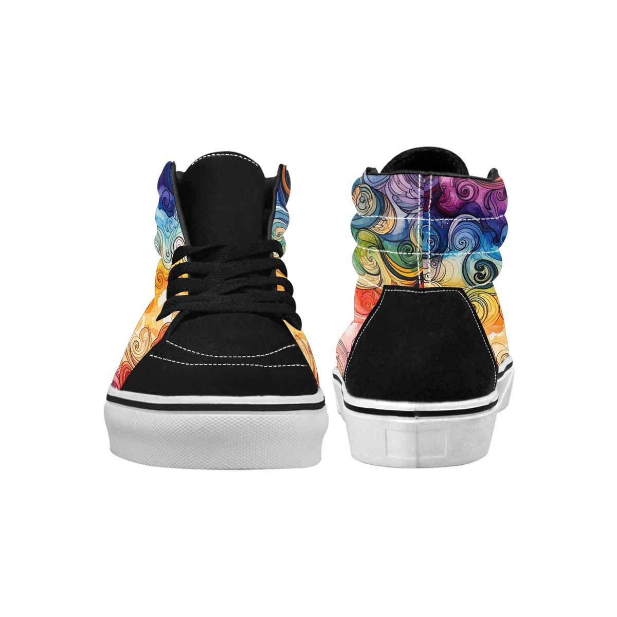 MEN'S Tie High Top Canvas Surreal Custom Shoes