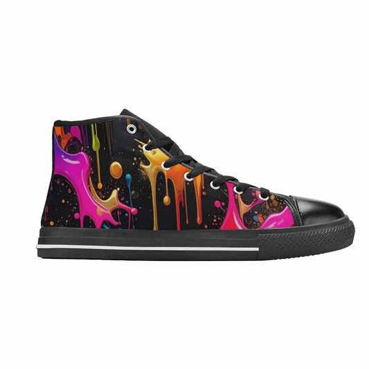 WOMEN'S Paint Splatter High Top Canvas Y2K Shoes