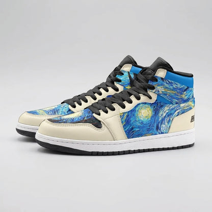 "Starry Night" by Vincent Van Gogh Custom Shoes | Freaky Shoes®
