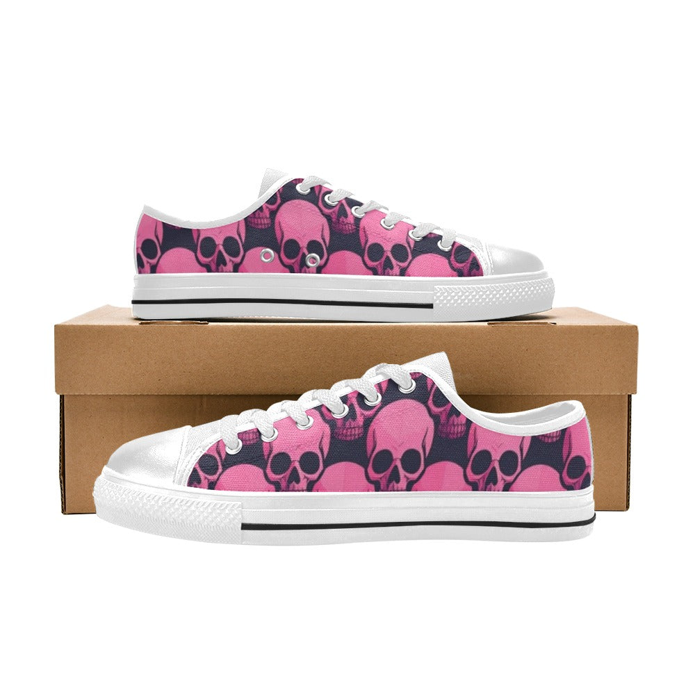 WOMEN'S Skull Underground Comix Black Low Top Canvas Vivid Shoes