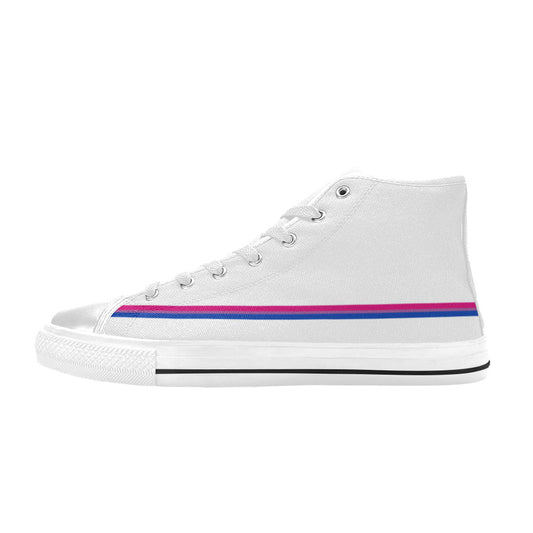 MEN'S Bi Flag 2 Pride LGBT High Top Canvas Sneakers