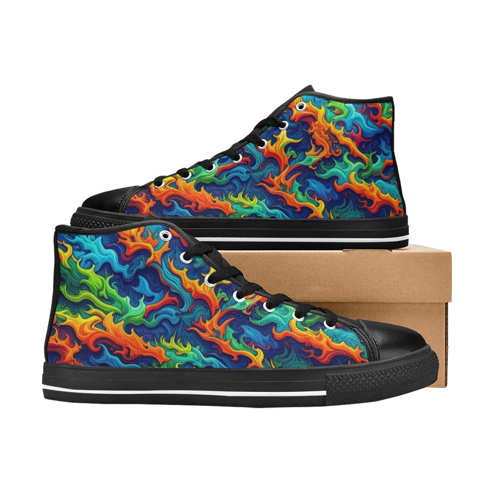 MEN'S Psychedelic Camo Rhythm High Top Canvas Y2K Shoes