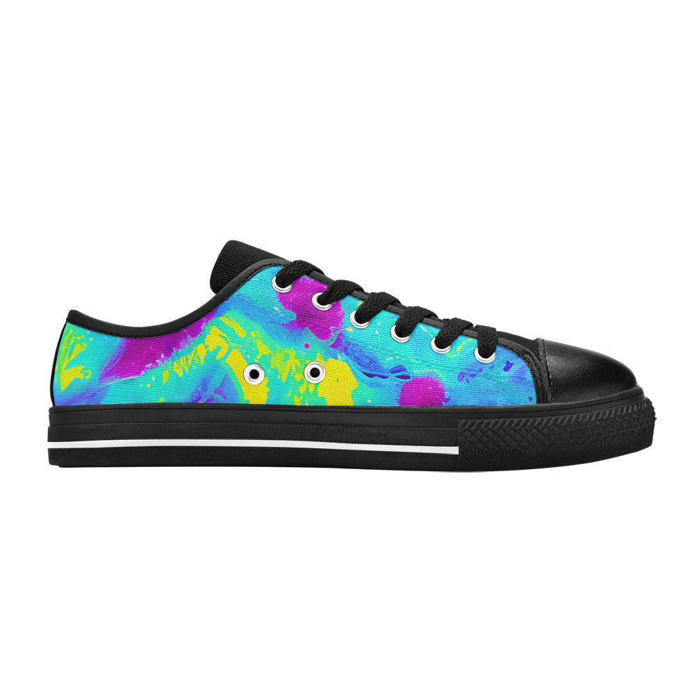 WOMEN'S Tie Dye Splash Retro Canvas Dark Academia Sneakers