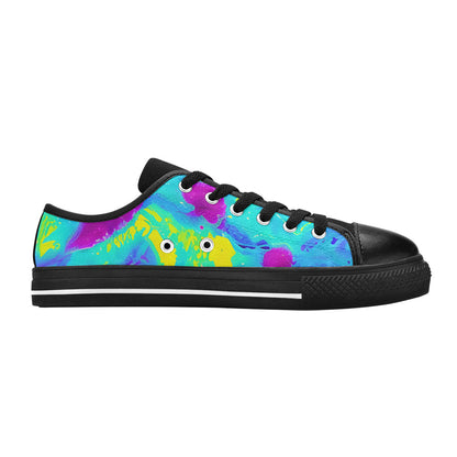 WOMEN'S Tie Dye Splash Retro Canvas Dark Academia Sneakers
