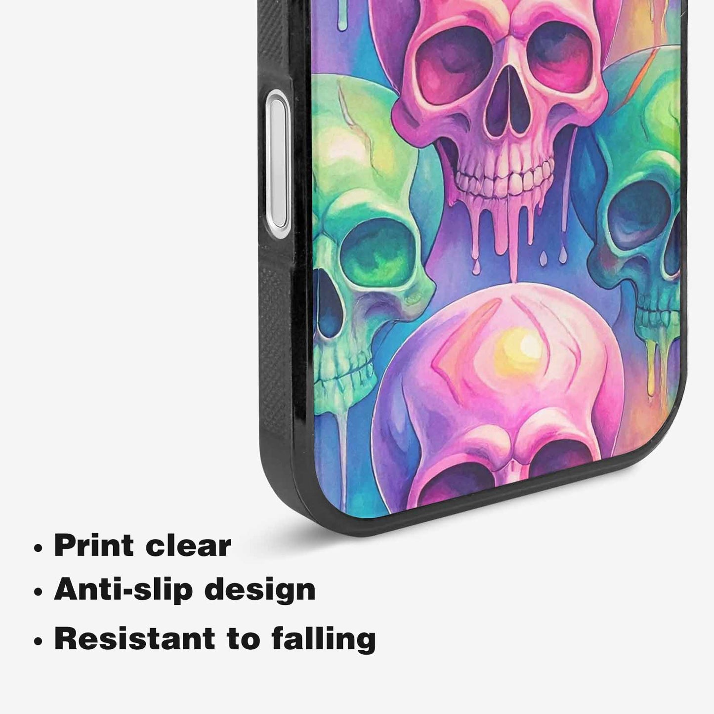 iPhone 16 Case — Candy Color Dripping Skulls Custom, Custom Designed Case Cover