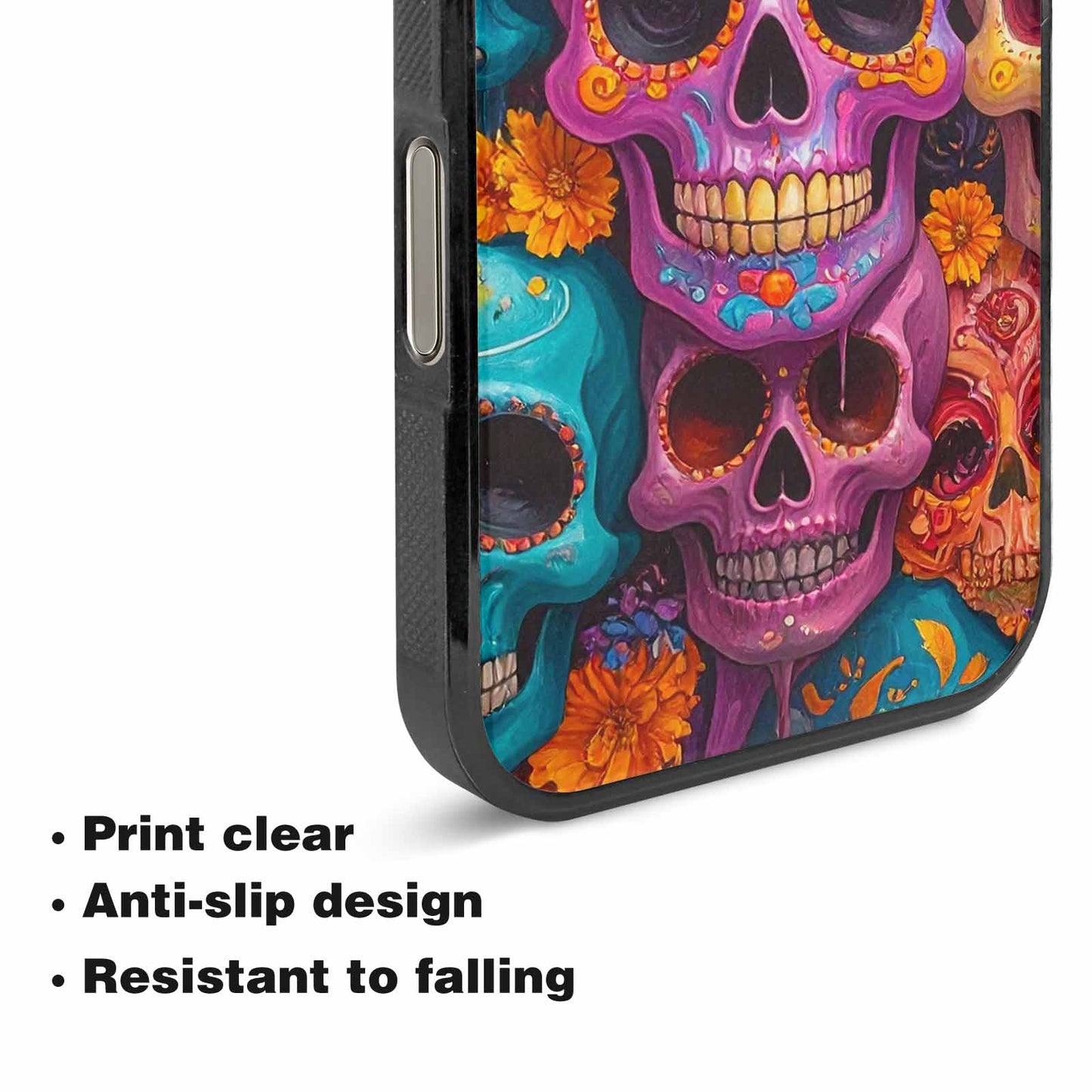 iPhone 16 Pro Max Case — Sugar Skullsmelting Sugar Skulls, Customized Protective Case