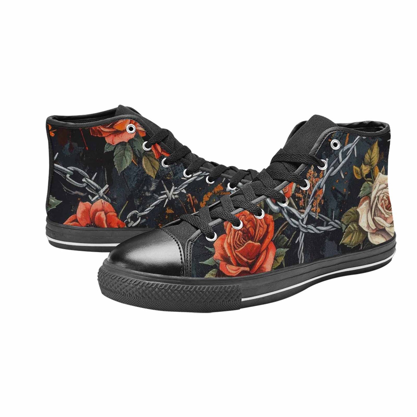 MEN'S Barbed Wire Chain High Top Canvas Dreamcore Custom Sneakers