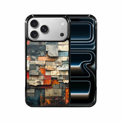 iPhone 17 Pro Max Case — Distressed Grunge Texture Pattern Original Art, Unique Phone Case Design