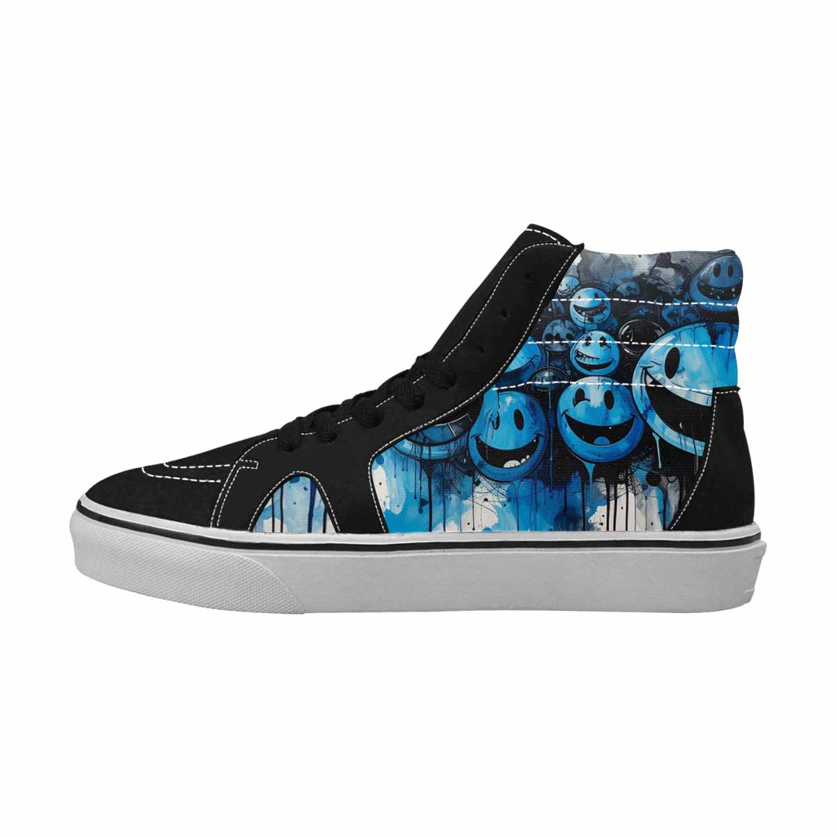 MEN'S Melting Moon Smiley High Top Canvas Y2K Shoes