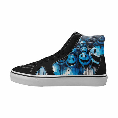 MEN'S Melting Moon Smiley High Top Canvas Y2K Shoes
