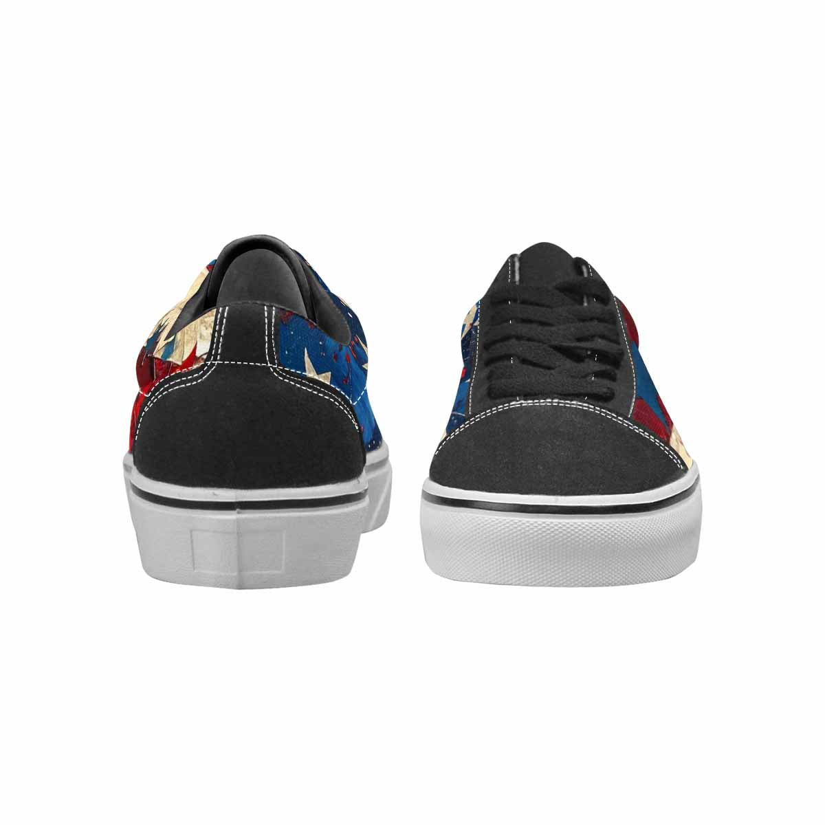 WOMEN'S Patriotic Stars Stripes Lace-Up Canvas Dreamcore Custom Shoes