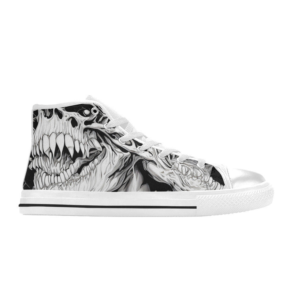 MEN'S Cc Demons Grey Men’S High Top Canvas Neon Fantasy Shoes