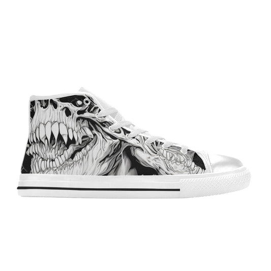 MEN'S Cc Demons Grey Men’S High Top Canvas Neon Fantasy Shoes