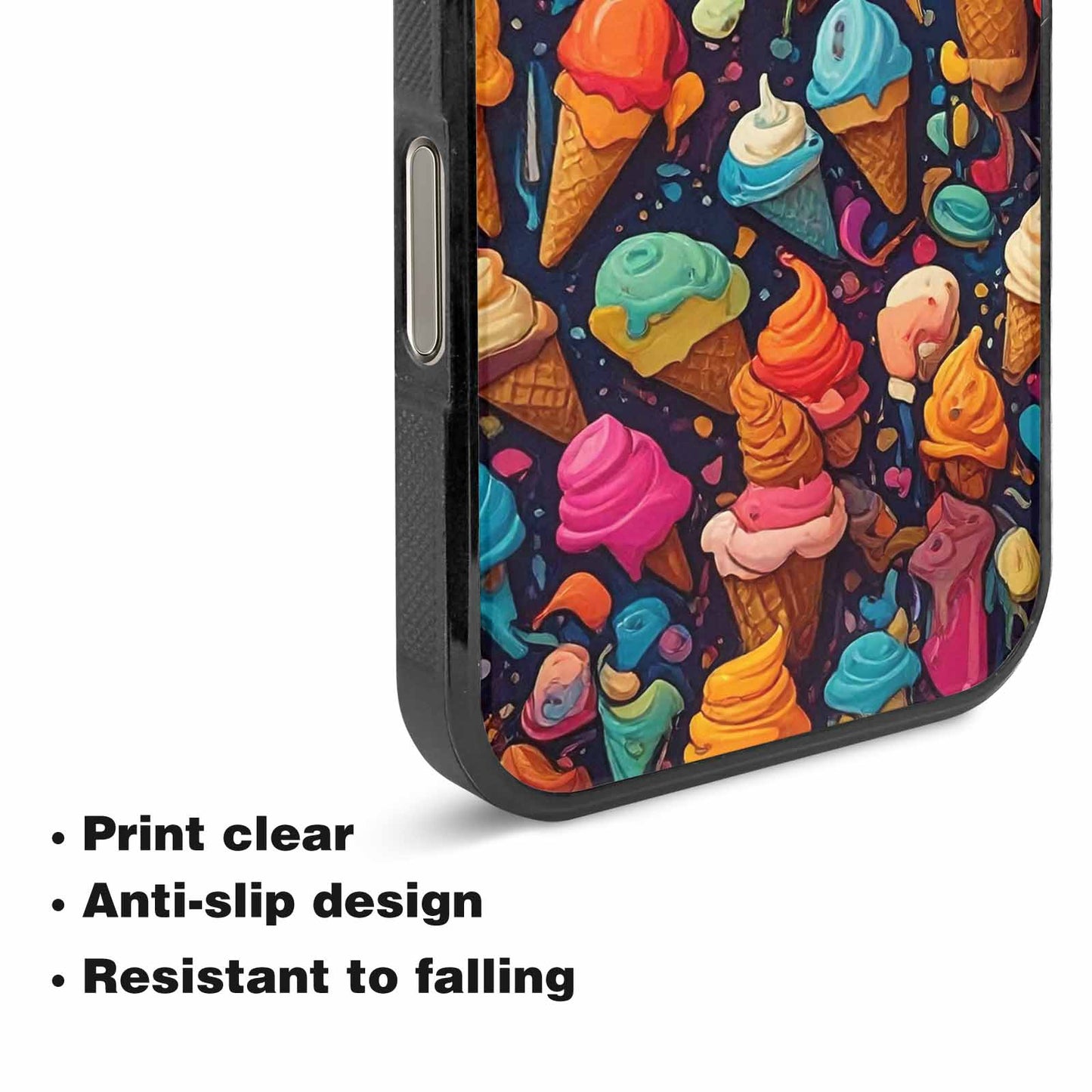 iPhone 16 Pro Case — Ice Cream Motif Ice Cream Motifs, Custom Phone Case