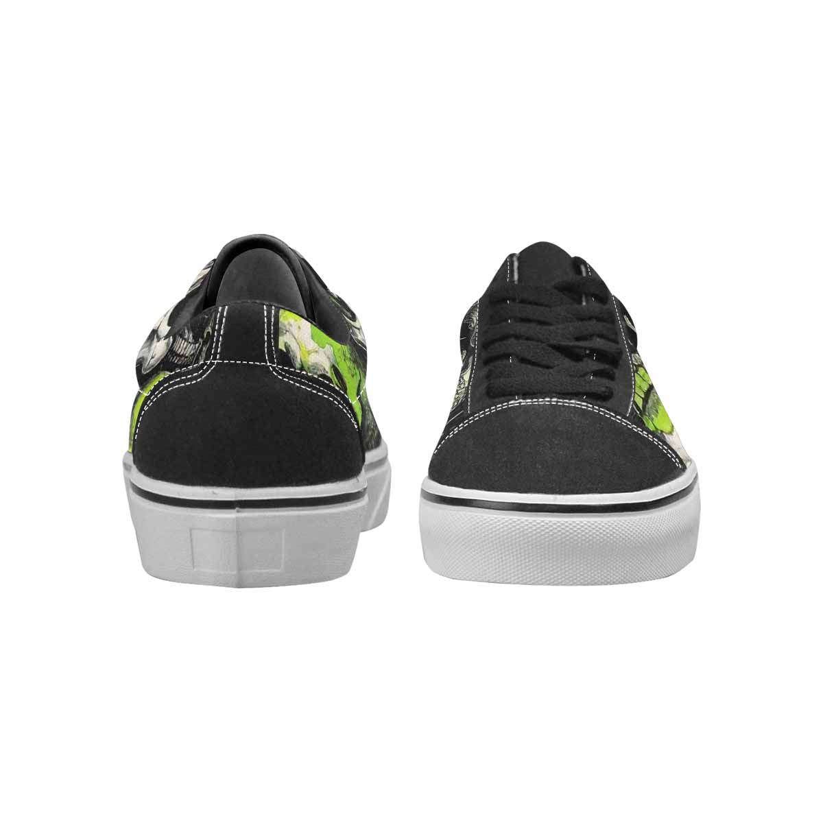 WOMEN'S Rainbow From Skull S Lace-Up Canvas Neon Fantasy Shoes