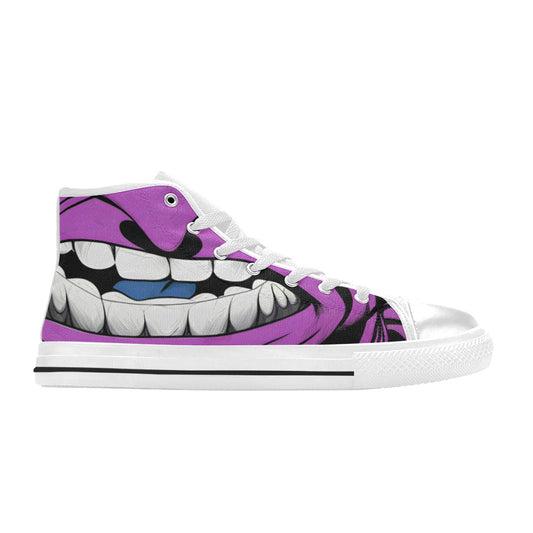 MEN'S Cc Grape Attack Art High Top Canvas Grunge Custom Shoes