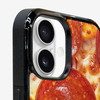 iPhone 16 Case — Pepperoni Pizza Print, Custom Designed Case Cover