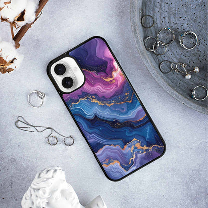 iPhone 16 Plus Case — Marble Galaxy, Custom Print Case Cover