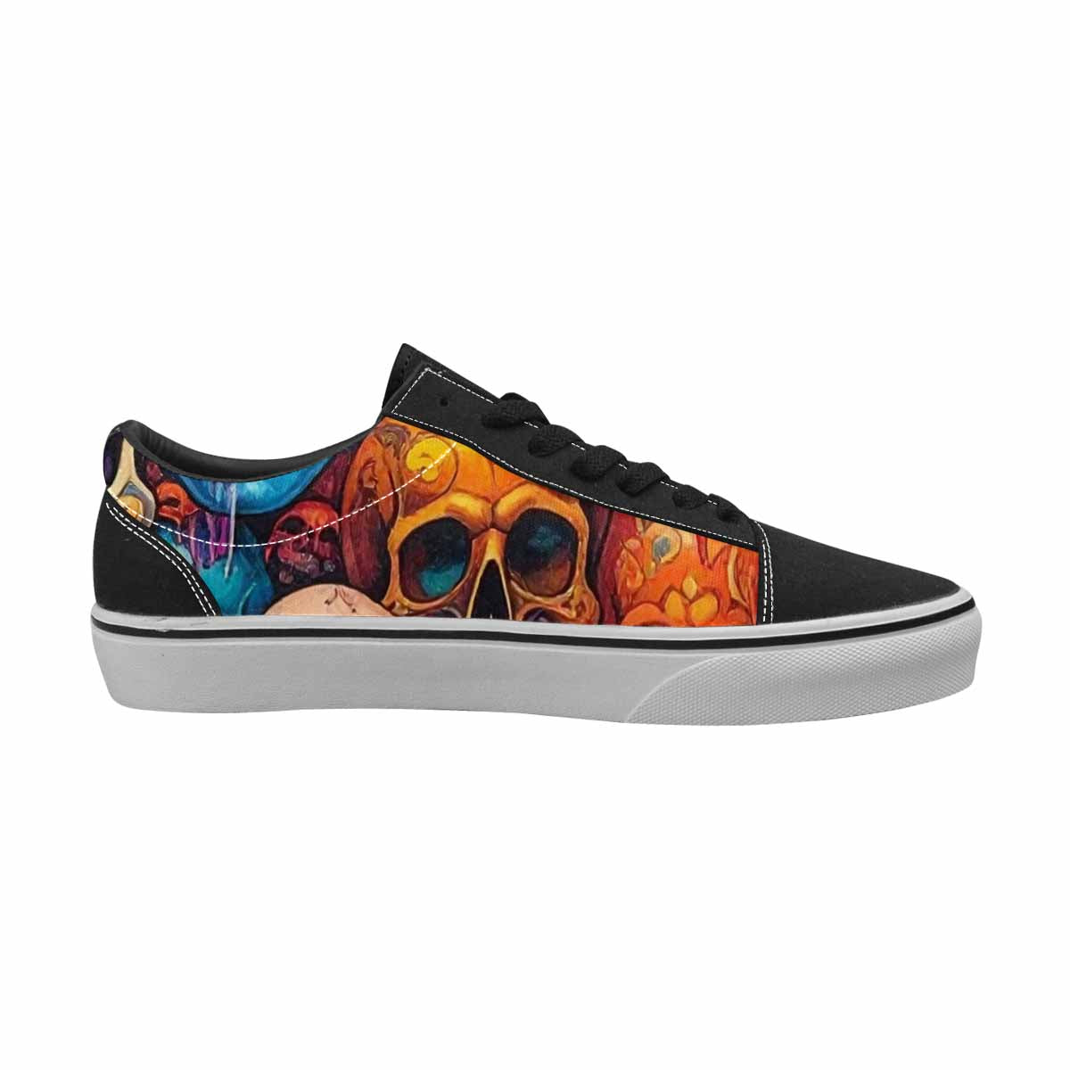 WOMEN'S Skulls (general) Skulls Lace-Up Canvas Dreamcore Custom Shoes