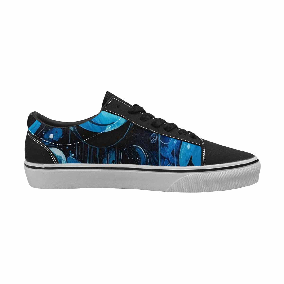 WOMEN'S Melting Moon Smiley Lace-Up Canvas Grunge Shoes