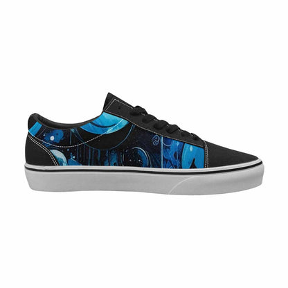 WOMEN'S Melting Moon Smiley Lace-Up Canvas Grunge Shoes