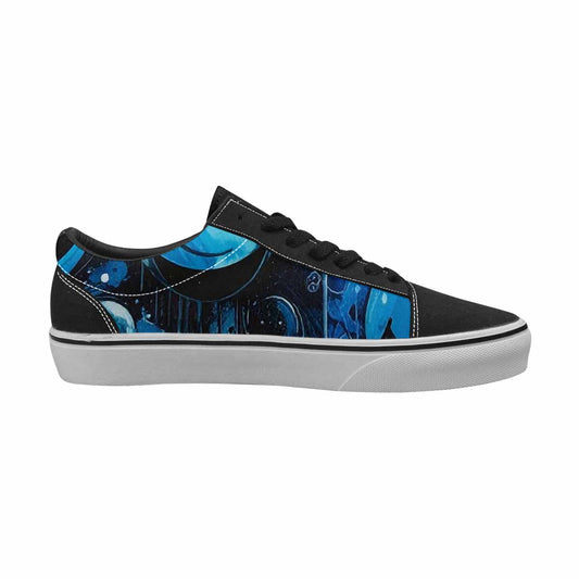 WOMEN'S Melting Moon Smiley Lace-Up Canvas Grunge Shoes
